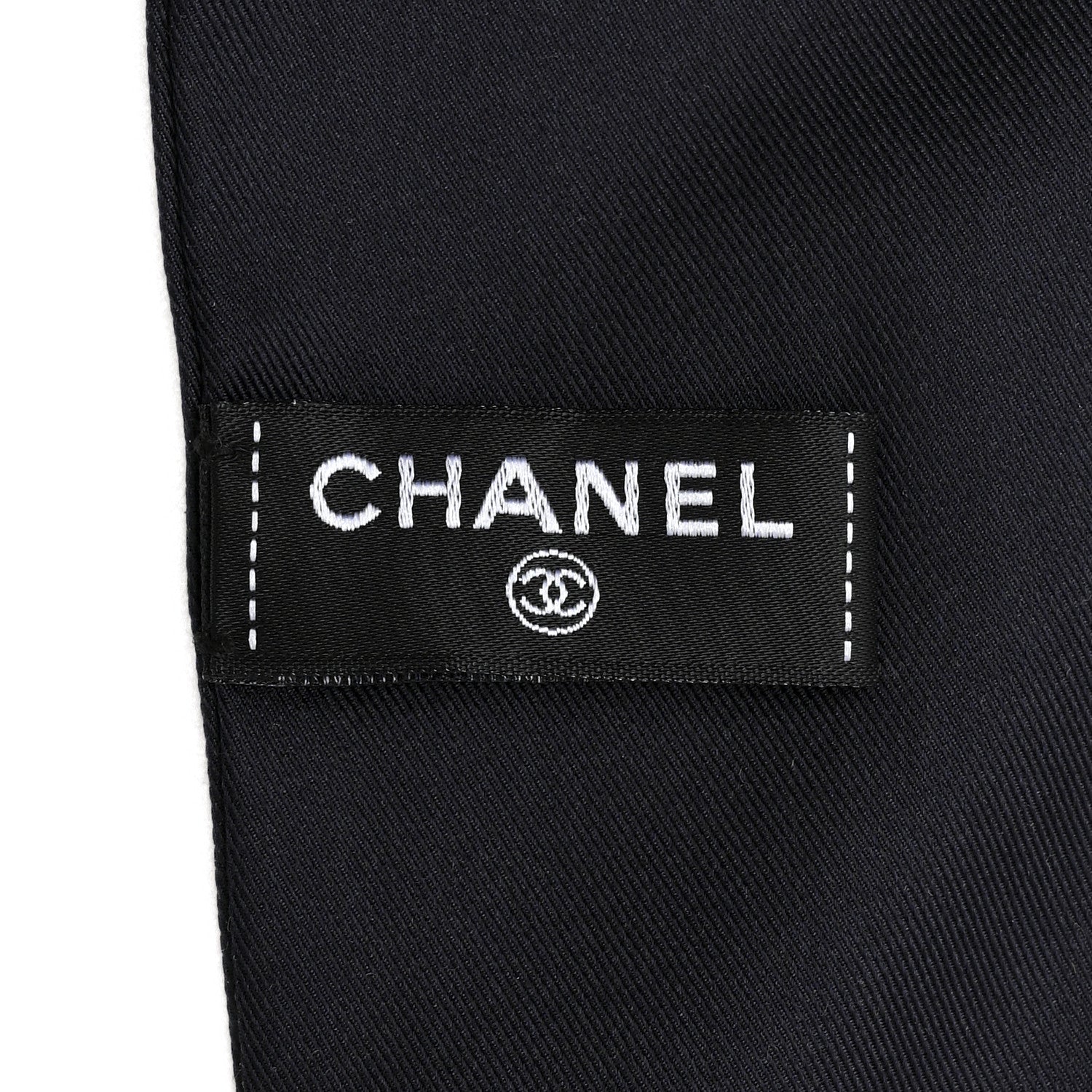 Chanel Silk Polyester CC Bandeau Scarf Navy Blue 3 of 5