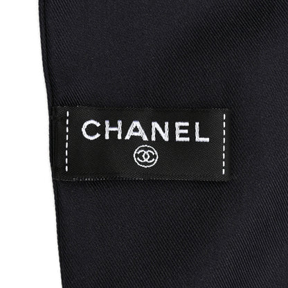 Chanel Silk Polyester CC Bandeau Scarf Navy Blue 3 of 5
