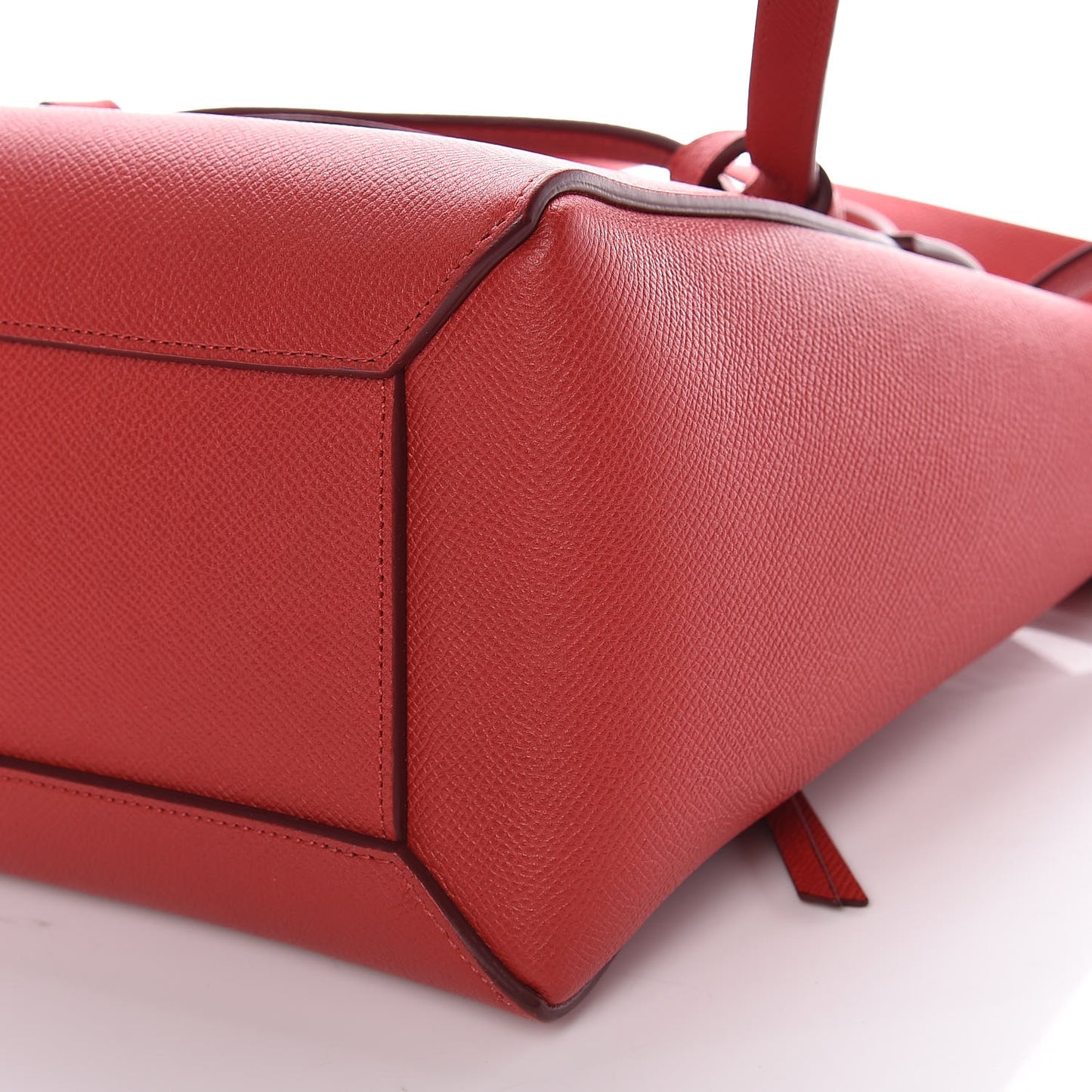 Baby Grained Calfskin Micro Belt Bag Coquelicot