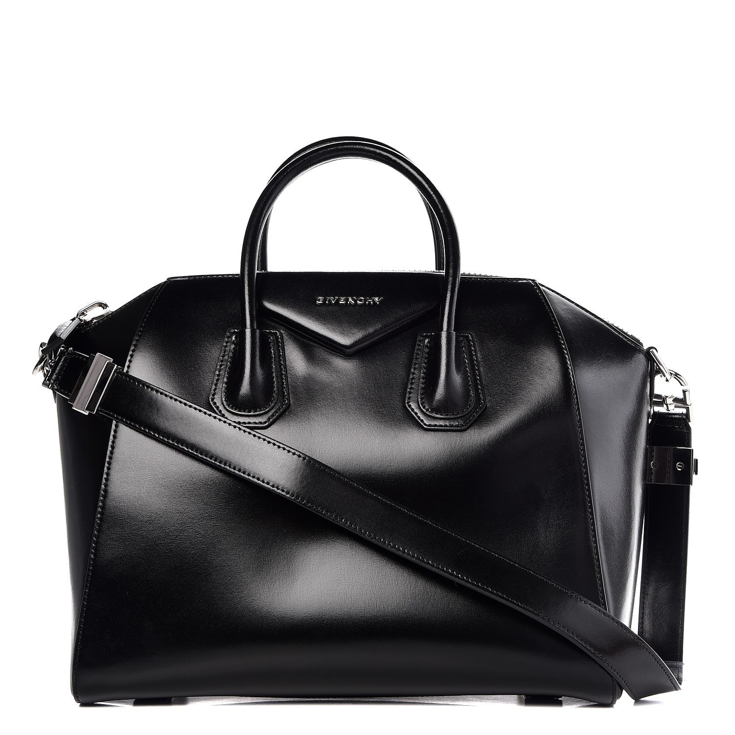 Givenchy Shiny Lord Calfskin Medium Antigona Black 1 of 8