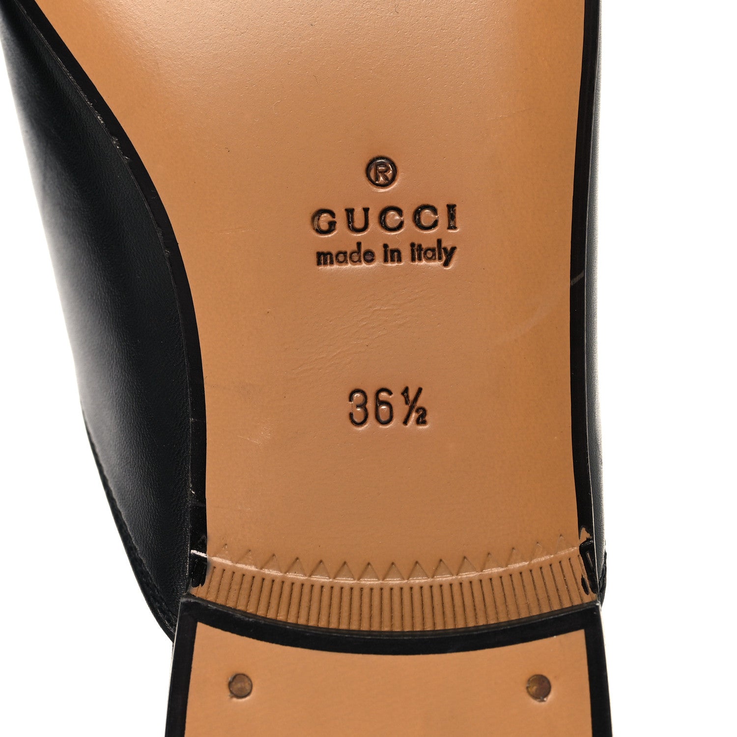 Gucci Calfskin Womens Princetown Slippers 36.5 Black 8 of 11