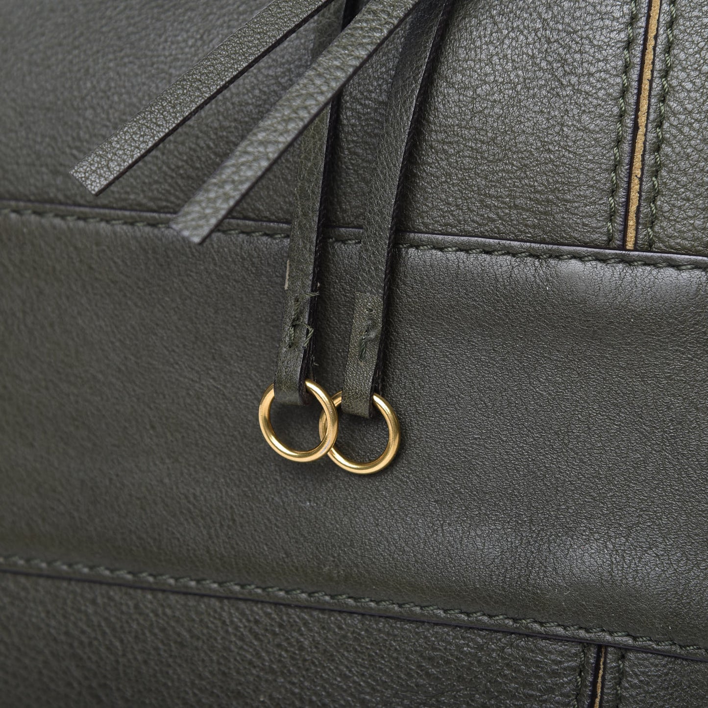 Smooth Calfskin Medium Milo Shopping Tote Midnight Green