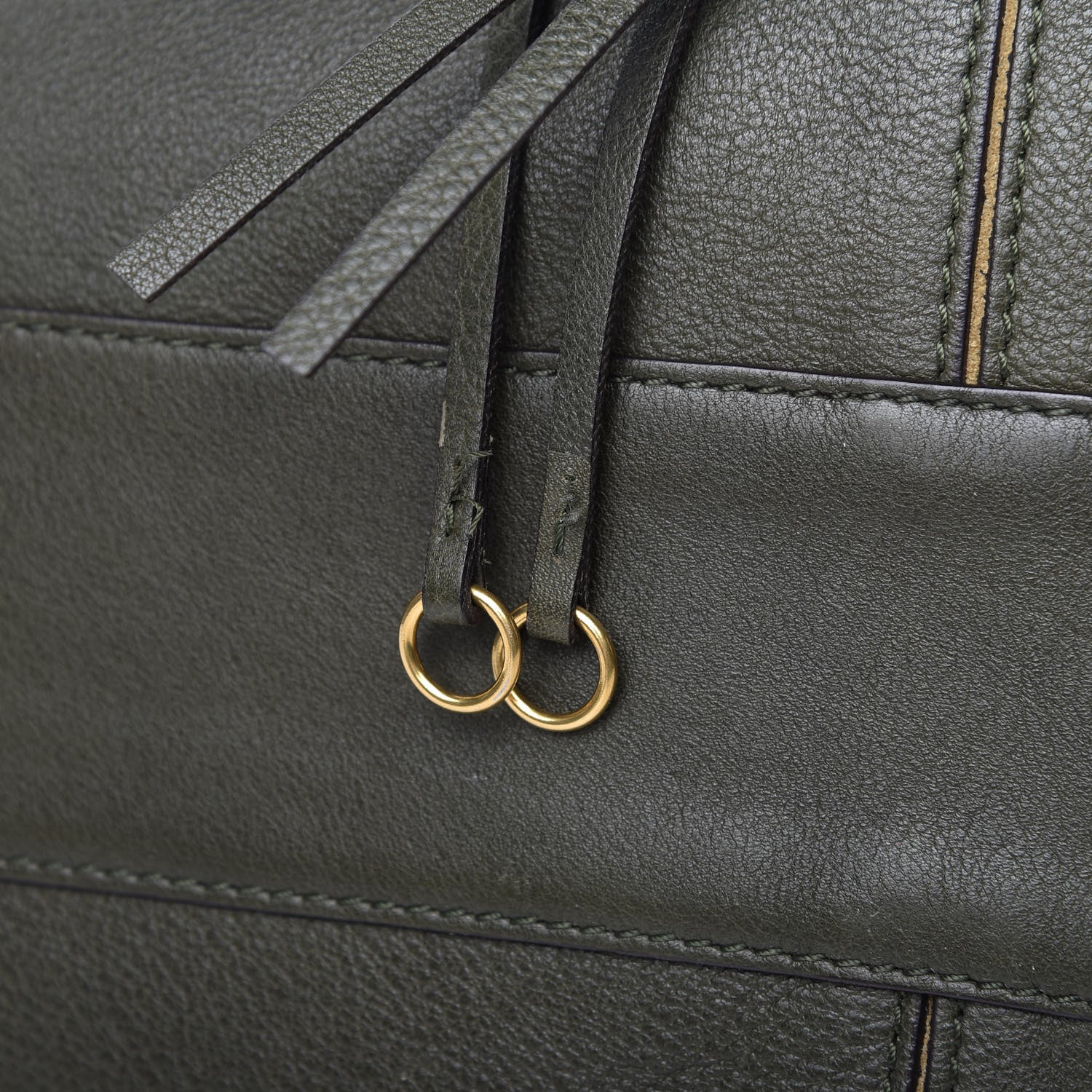 Chloe Smooth Calfskin Medium Milo Shopping Tote Midnight Green 11 of 11