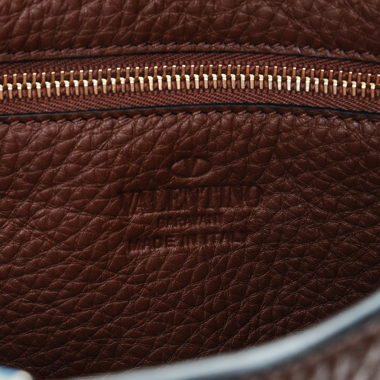 Valentino Garavani Pebbled Calfskin Small Rockstud Flip-Lock Messenger Bag Light Brown 6 of 7
