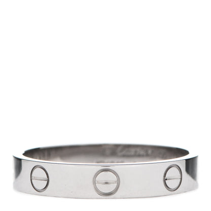 Cartier 18K White Gold 3.5mm LOVE Wedding Band Ring 56 7.5 1 of 7