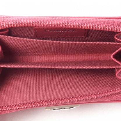 Chanel Lambskin Quilted Boy Zip Around Coin Purse Wallet Fuchsia 7 of 10