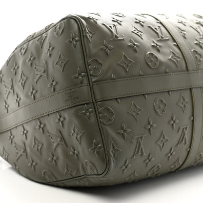 Louis Vuitton Monogram Seal Keepall Bandouliere 50 Khaki 7 of 10