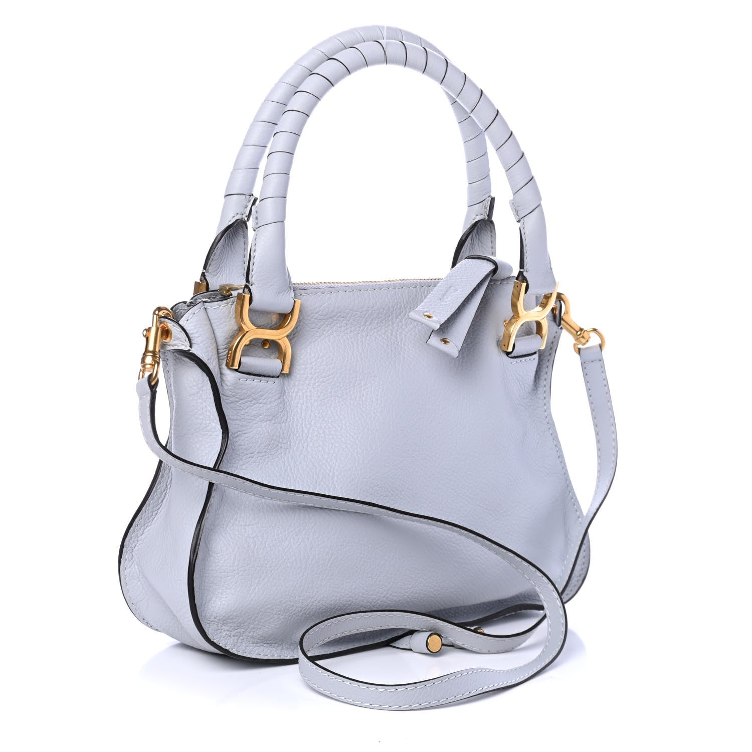 Chloe Calfskin Small Marcie Satchel Airy Grey 2 of 4