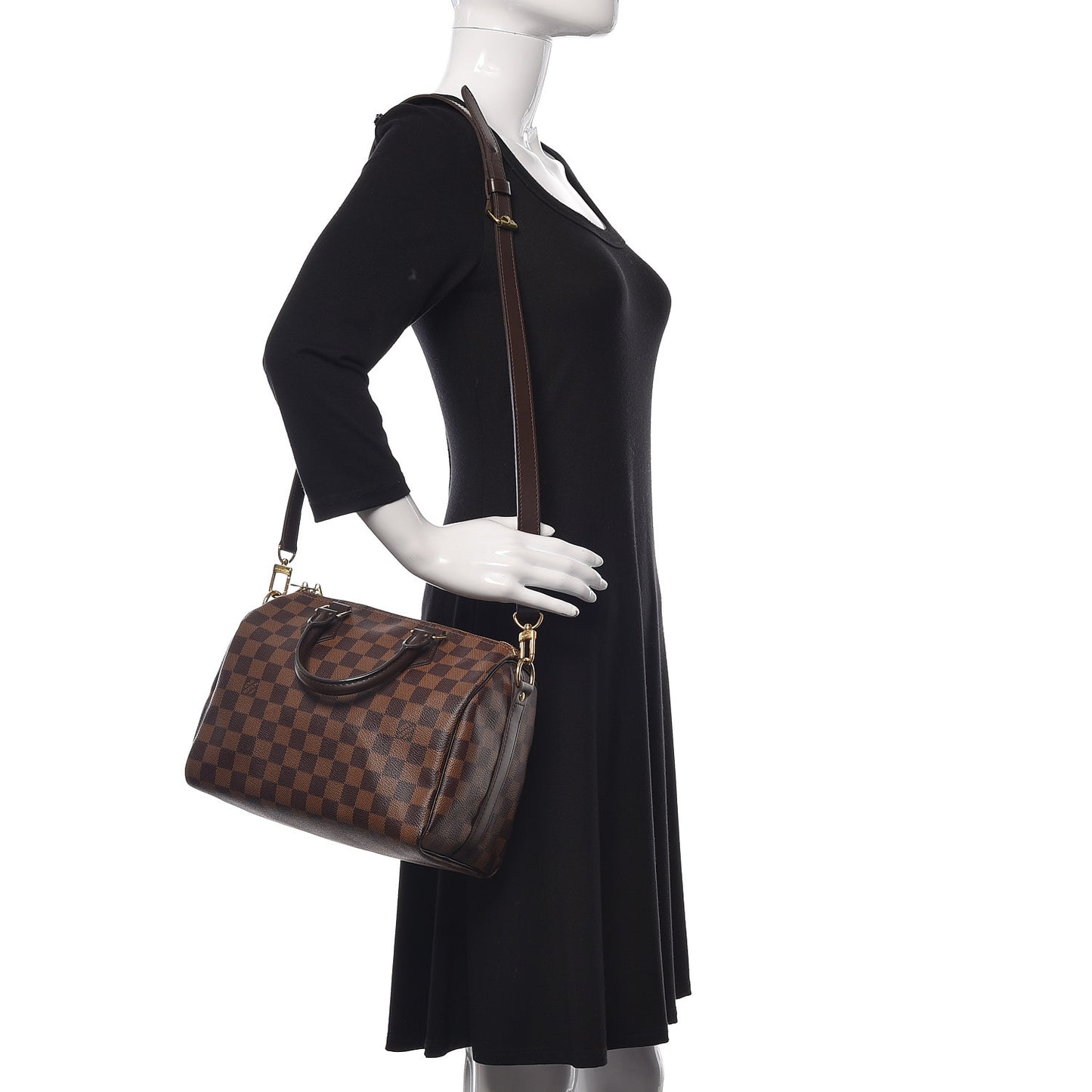 Damier Ebene Speedy Bandouliere 25
