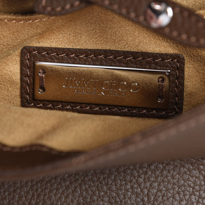 Jimmy Choo Pebbled Calfskin Rebel Crossbody Bag Brown 6 of 9