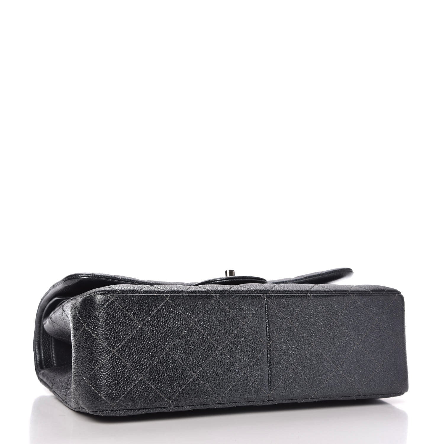 Chanel Pearly Caviar Quilted Jumbo Double Flap Black 4 of 11