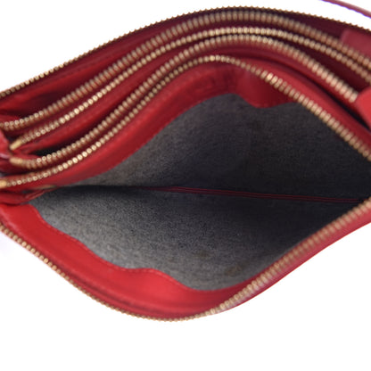 Celine Lambskin Small Trio Crossbody Bag Red 5 of 17