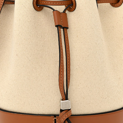 Loewe Canvas Calfskin Balloon Bucket Bag Ecru Tan 8 of 11