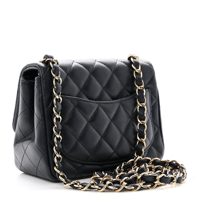 Chanel Lambskin Quilted Mini Square Flap Navy 3 of 10