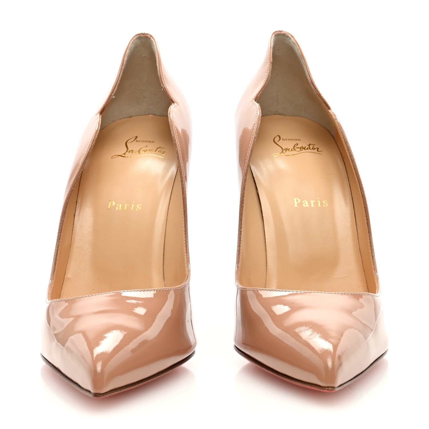 Christian Louboutin Patent Hot Chick 100 Pumps 41.5 Nude 3 of 7