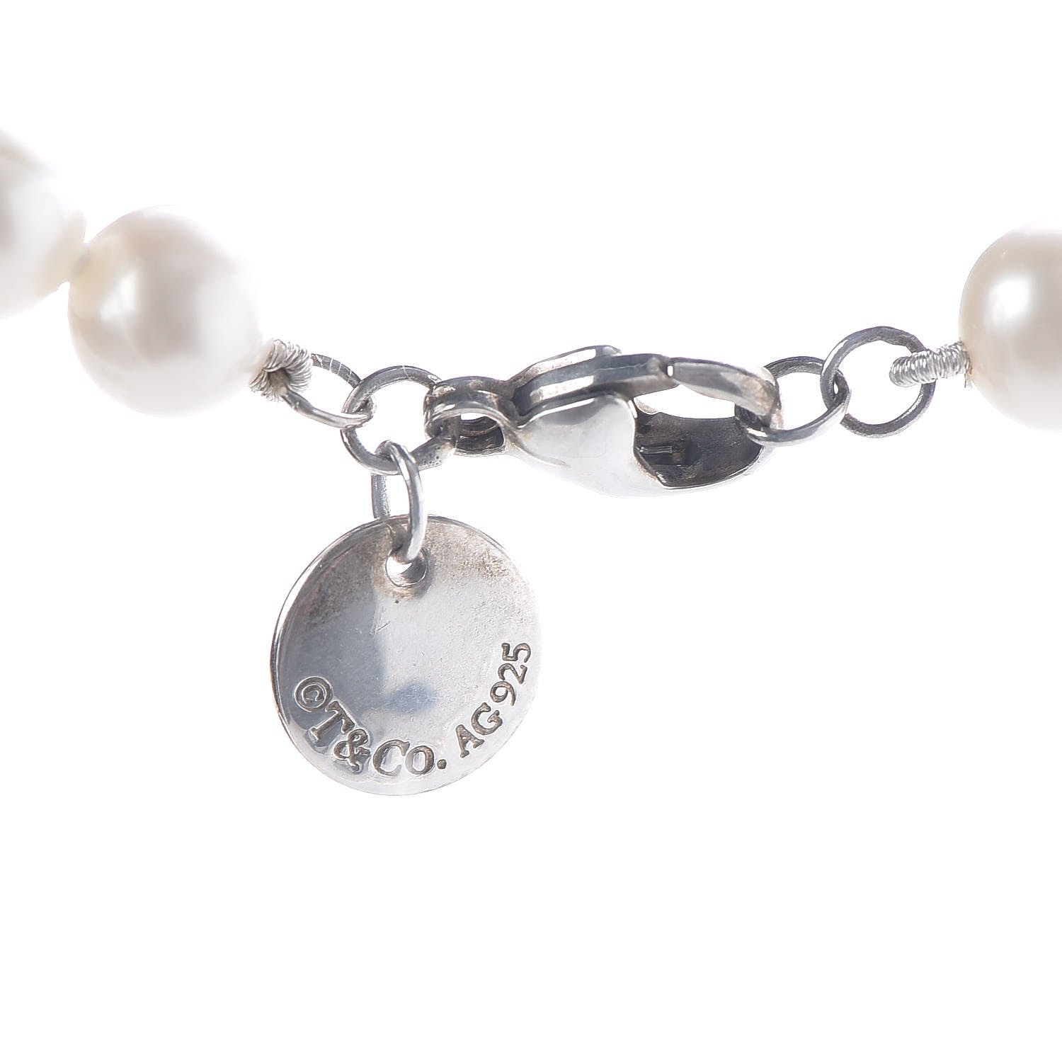 Tiffany Sterling Silver Freshwater Pearl 6-7mm Ziegfeld Necklace 4 of 4