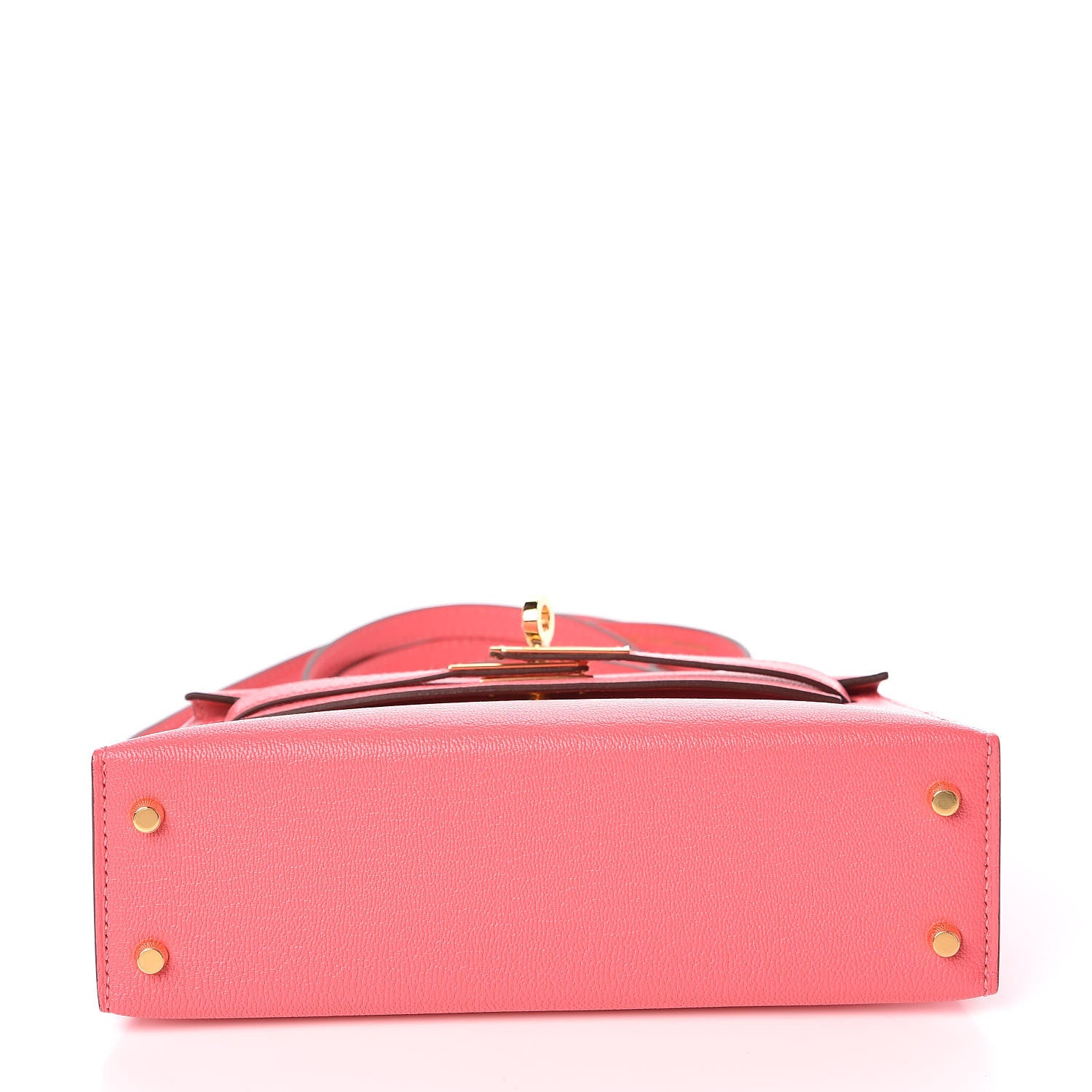 Hermes Chevre Mysore Mini Kelly Sellier 20 Rose Lipstick 6 of 29