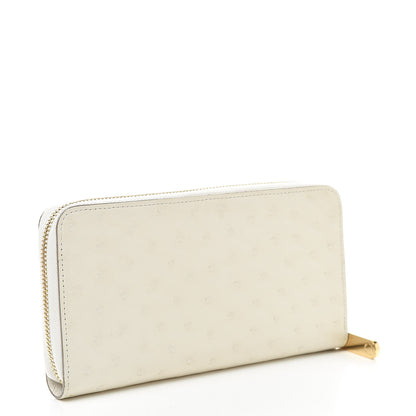 Louis Vuitton Ostrich Zippy White 3 of 8