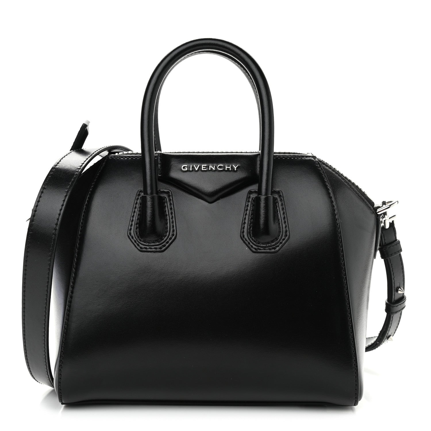 Givenchy Shiny Lord Calfskin Mini Antigona Black 1 of 9