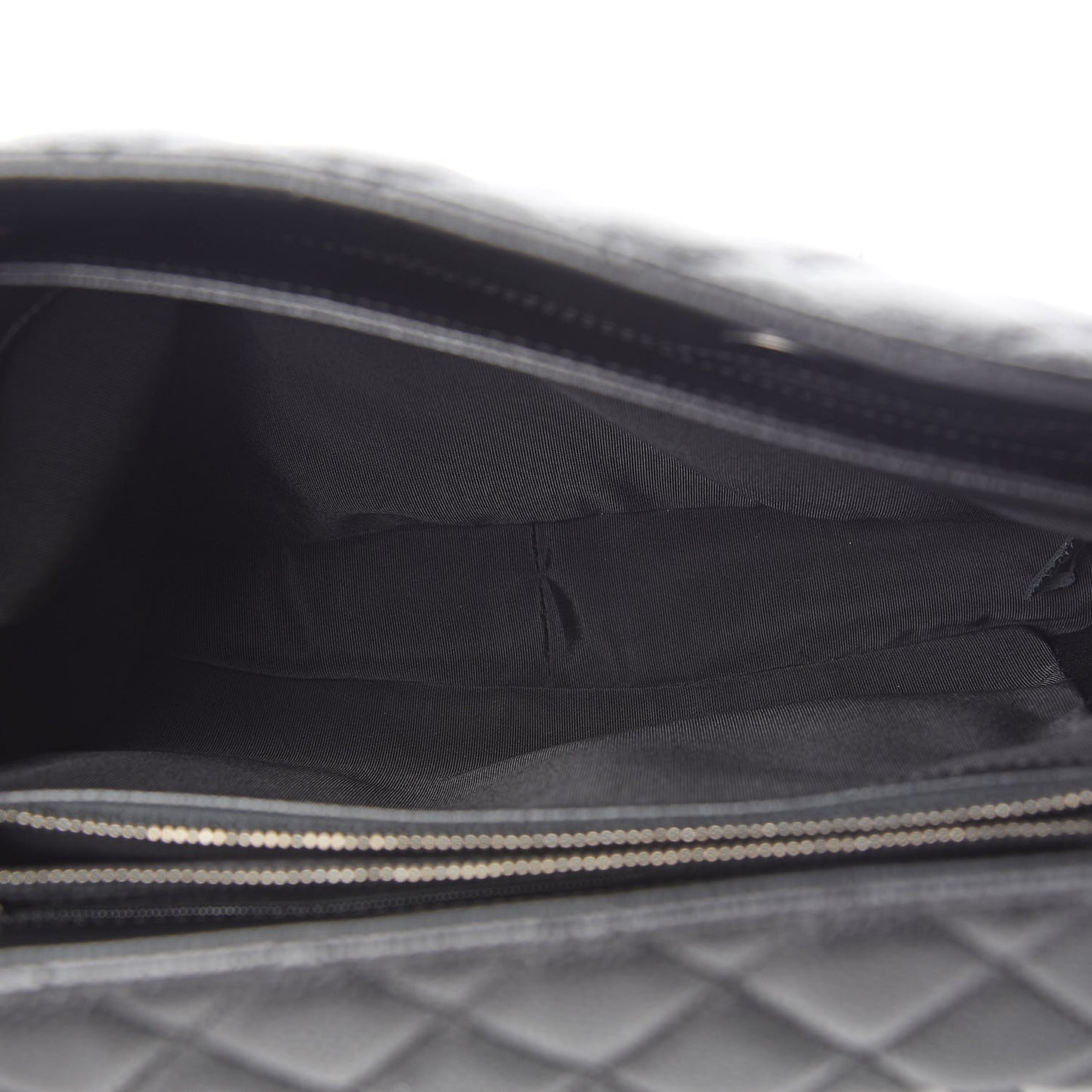 Caviar Quilted Small City Shopping Tote Black