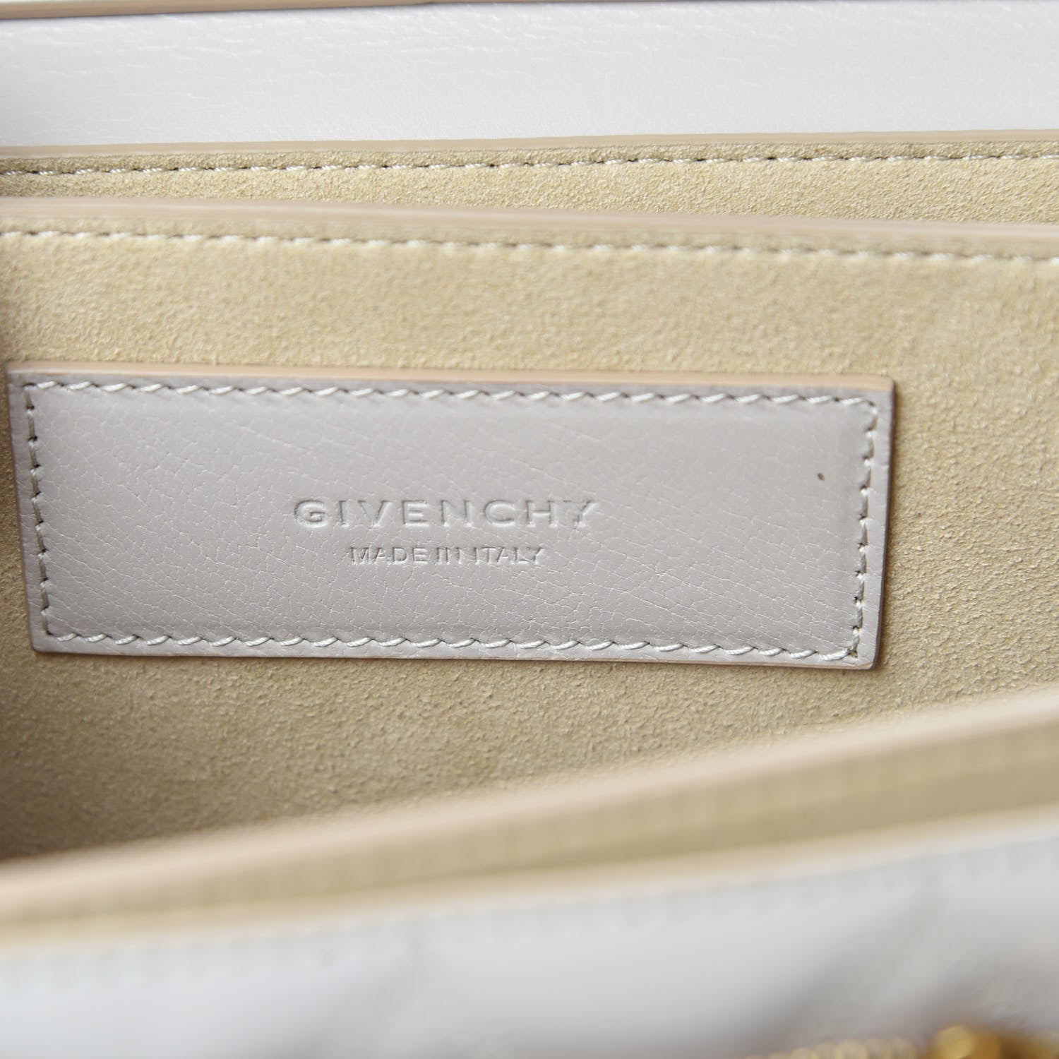 Givenchy Goatskin Quilted Small GV3 Shoulder Bag Natural 7 of 12