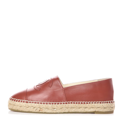 Chanel Lambskin CC Espadrilles 40 Brown 1 of 11