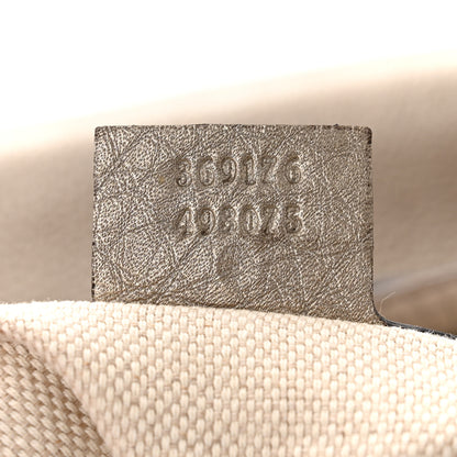 Gucci Metallic Pebbled Calfskin Small Soho Top Handle Bag Golden Beige 8 of 9