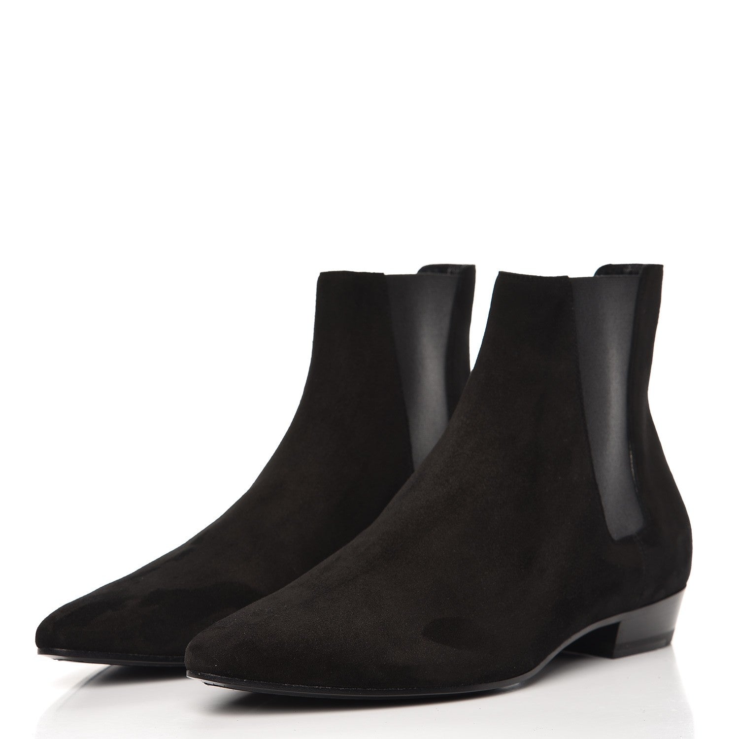 Saint Laurent Mens Suede Chelsea Boots 44 Black 2 of 9