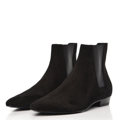 Saint Laurent Mens Suede Chelsea Boots 44 Black 2 of 9
