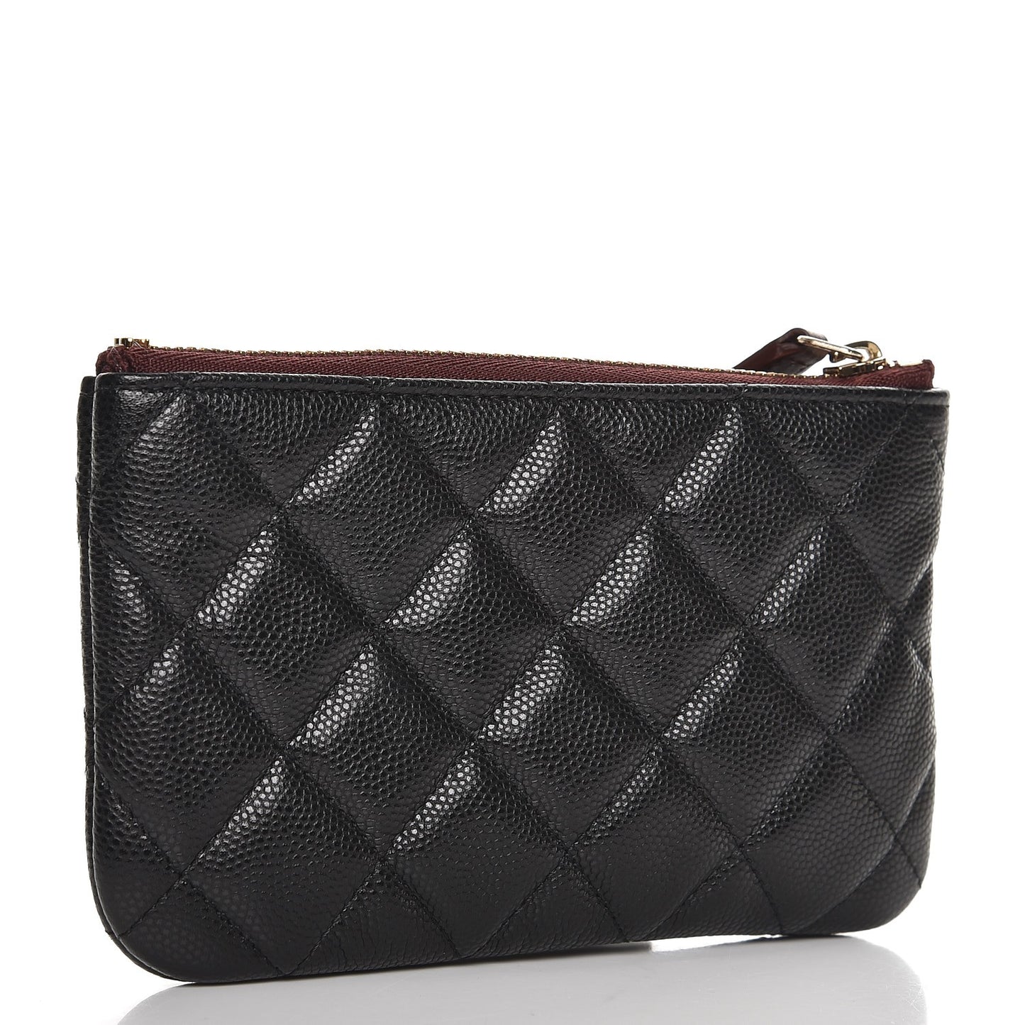 Caviar Quilted Small Cosmetic Case Black