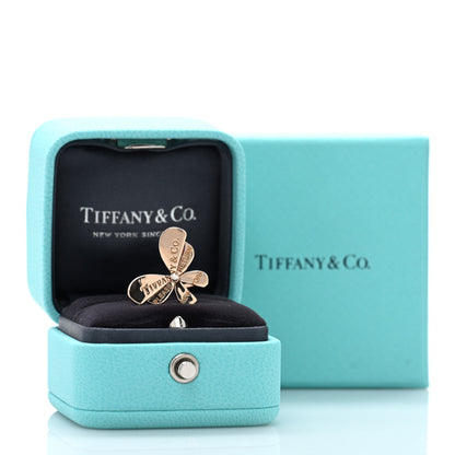 Tiffany 18K Rose Gold Sterling Silver Return to Tiffany Love Bugs Butterfly Ring 49 5 5 of 5