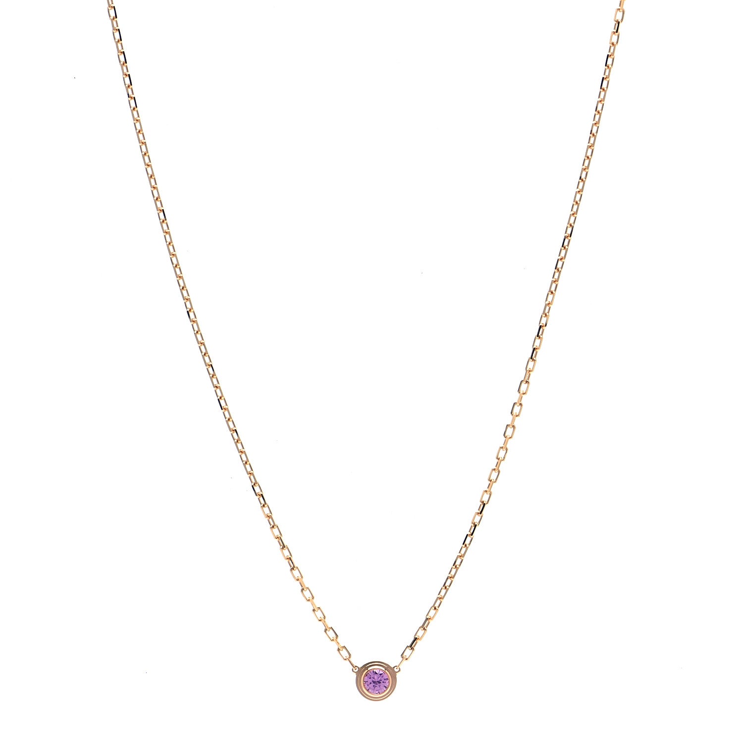 Cartier 18K Pink Gold Pink Sapphire D'Amour Pendant Necklace 1 of 3