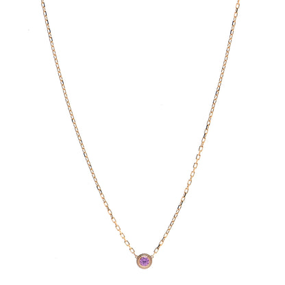 Cartier 18K Pink Gold Pink Sapphire D'Amour Pendant Necklace 1 of 3