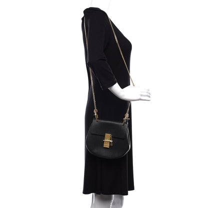 Chloe Grained Lambskin Mini Drew Shoulder Bag Black 2 of 9