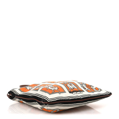 Burberry Satin Mythical Alphabet Drawstring Pouch Orange Black White 9 of 28
