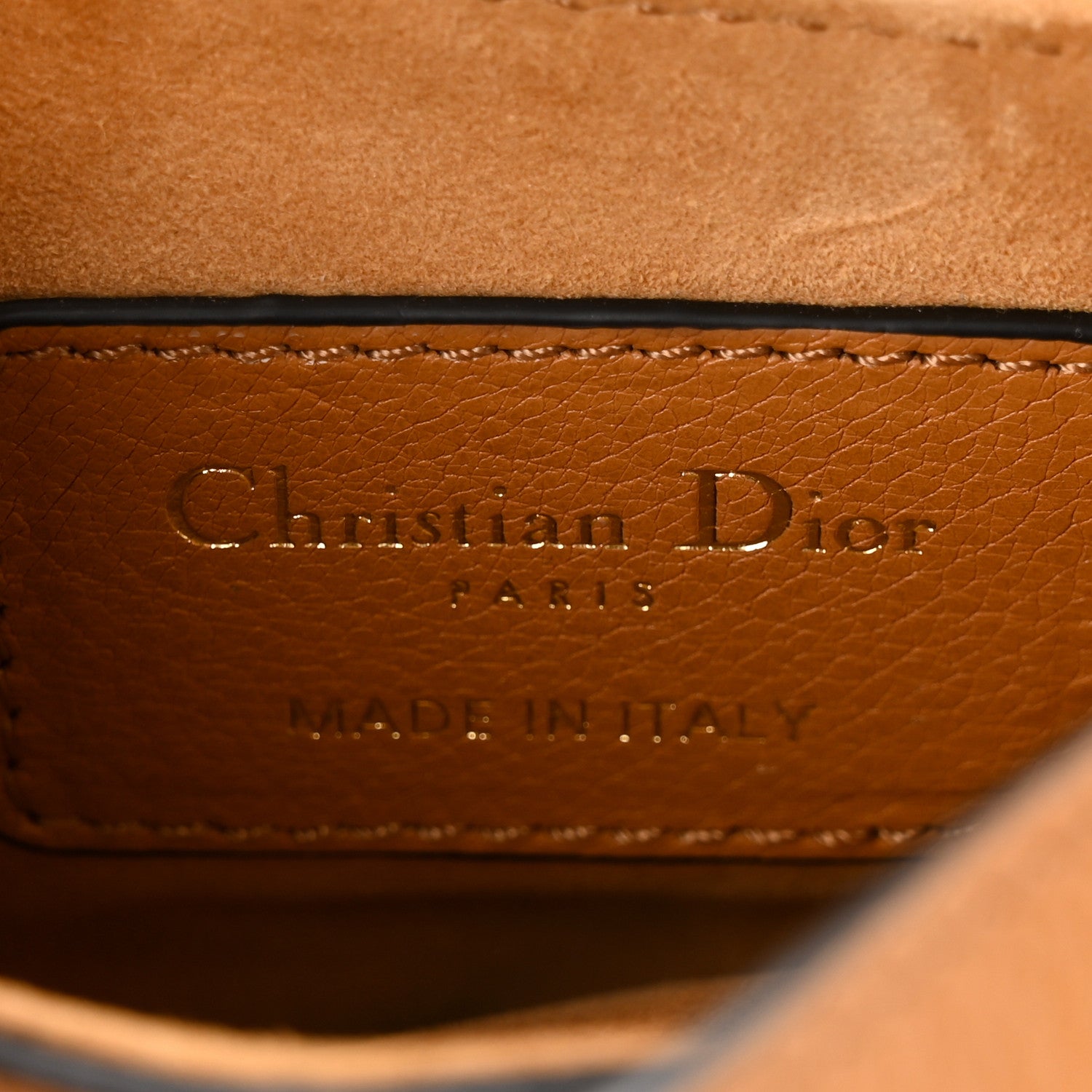 Christian Dior Goatskin Micro Saddle Bag Camello 6 of 10
