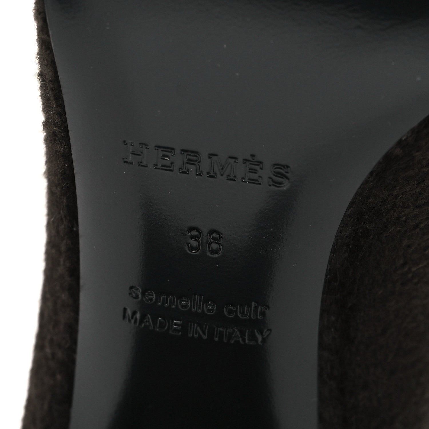 Hermes Knit Calfskin Volver 60 Ankle Boots 38 Brown 7 of 8