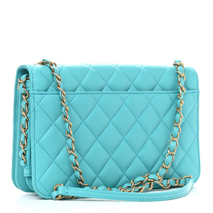 Chanel Calfskin Quilted Medium Everyday Chic Single Flap Turquoise 3 of 10