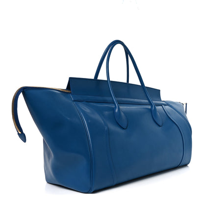 Celine Supple Shiny Lambskin Smiling Medium New Luggage Oxide Blue 2 of 8