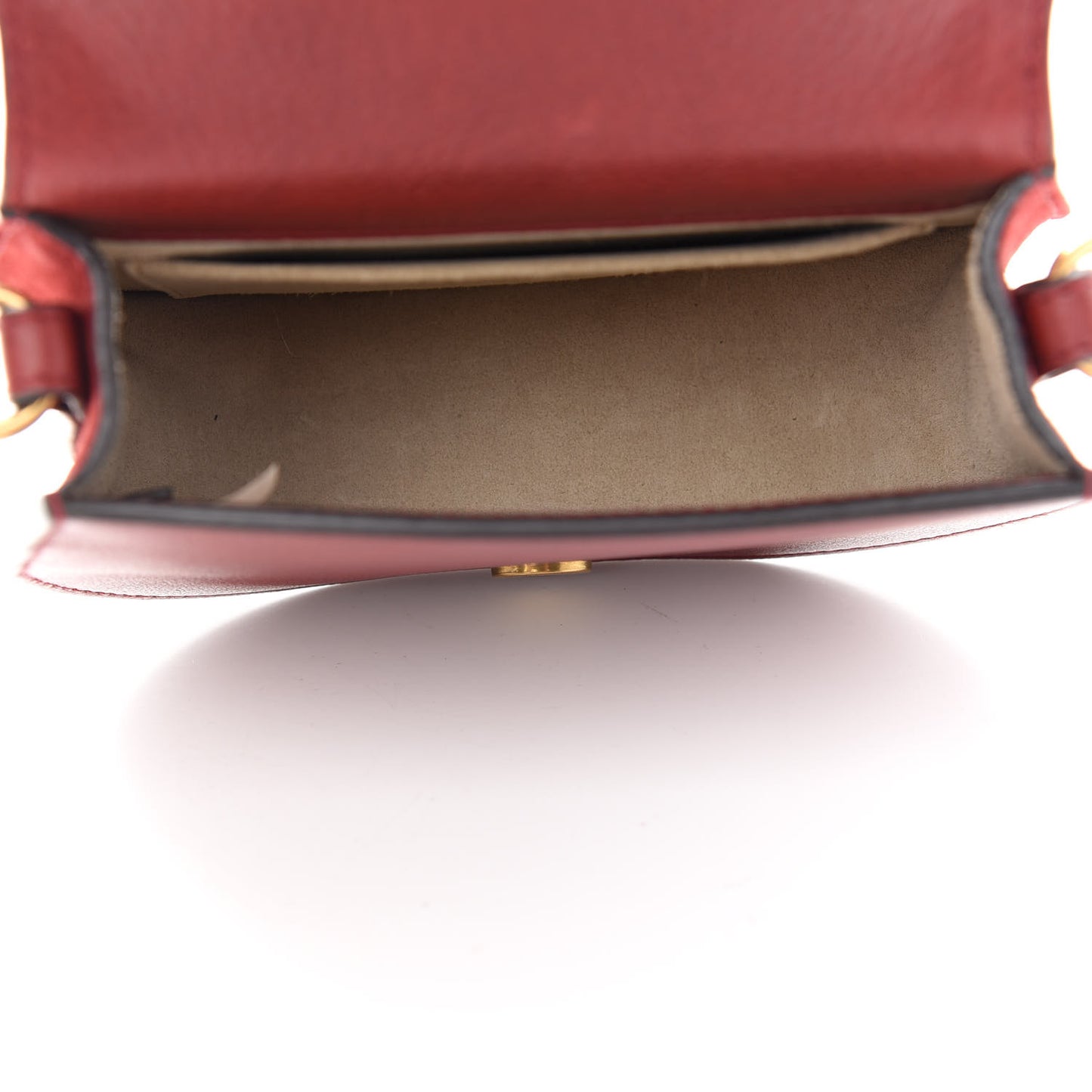 Calfskin Suede Patchwork Small Nile Bracelet Bag Red