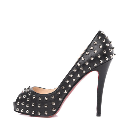 Christian Louboutin Nappa Very Prive Spikes 120 Pumps 36.5 Black 1 of 11