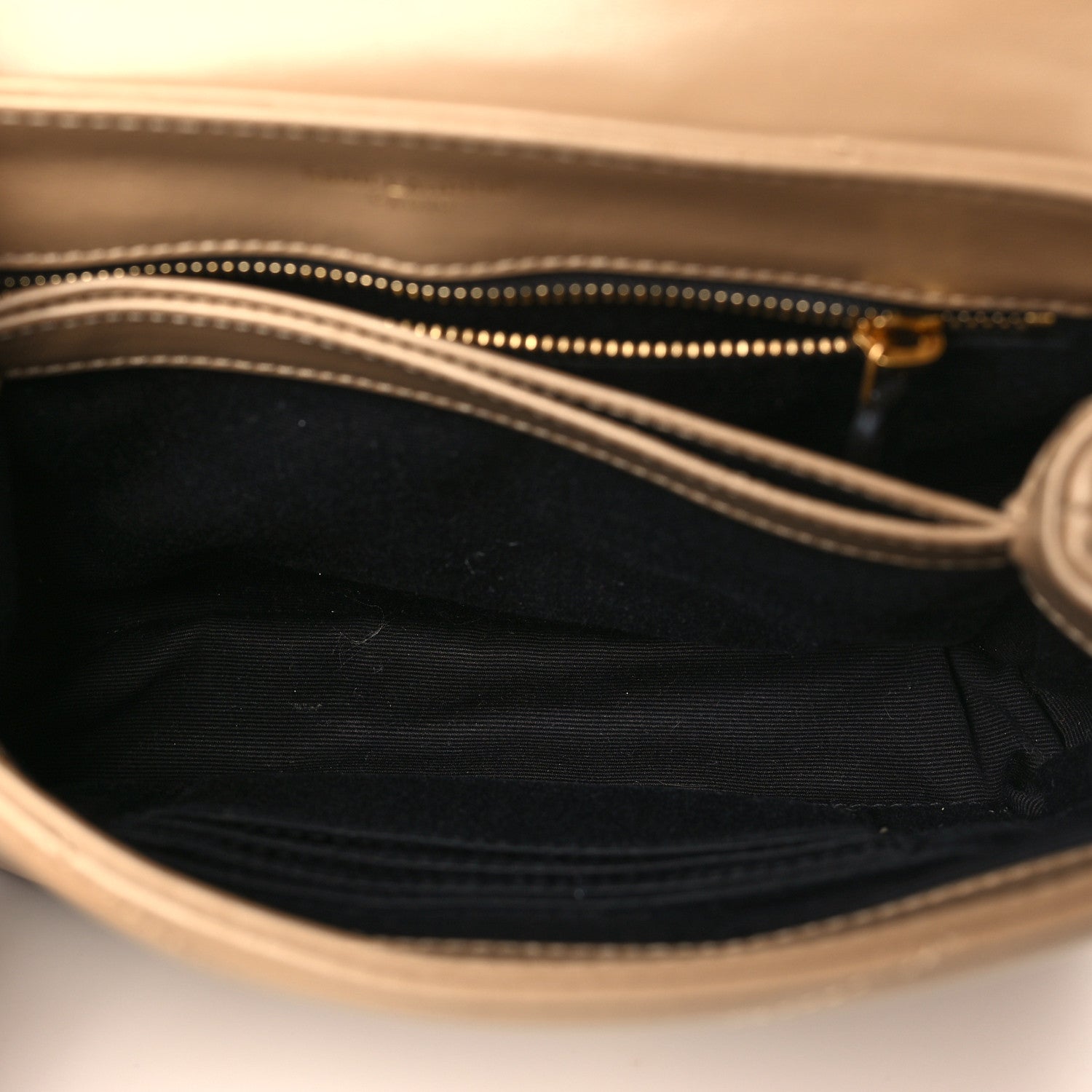 Saint Laurent Calfskin Y Quilted Monogram Toy Loulou Crossbody Bag Latte 5 of 10