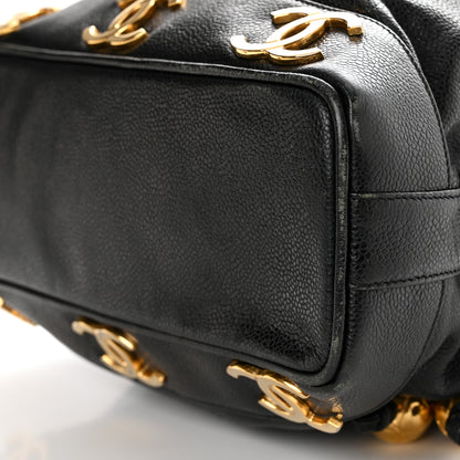 Chanel Caviar CC Drawstring Shoulder Bag Black 11 of 13