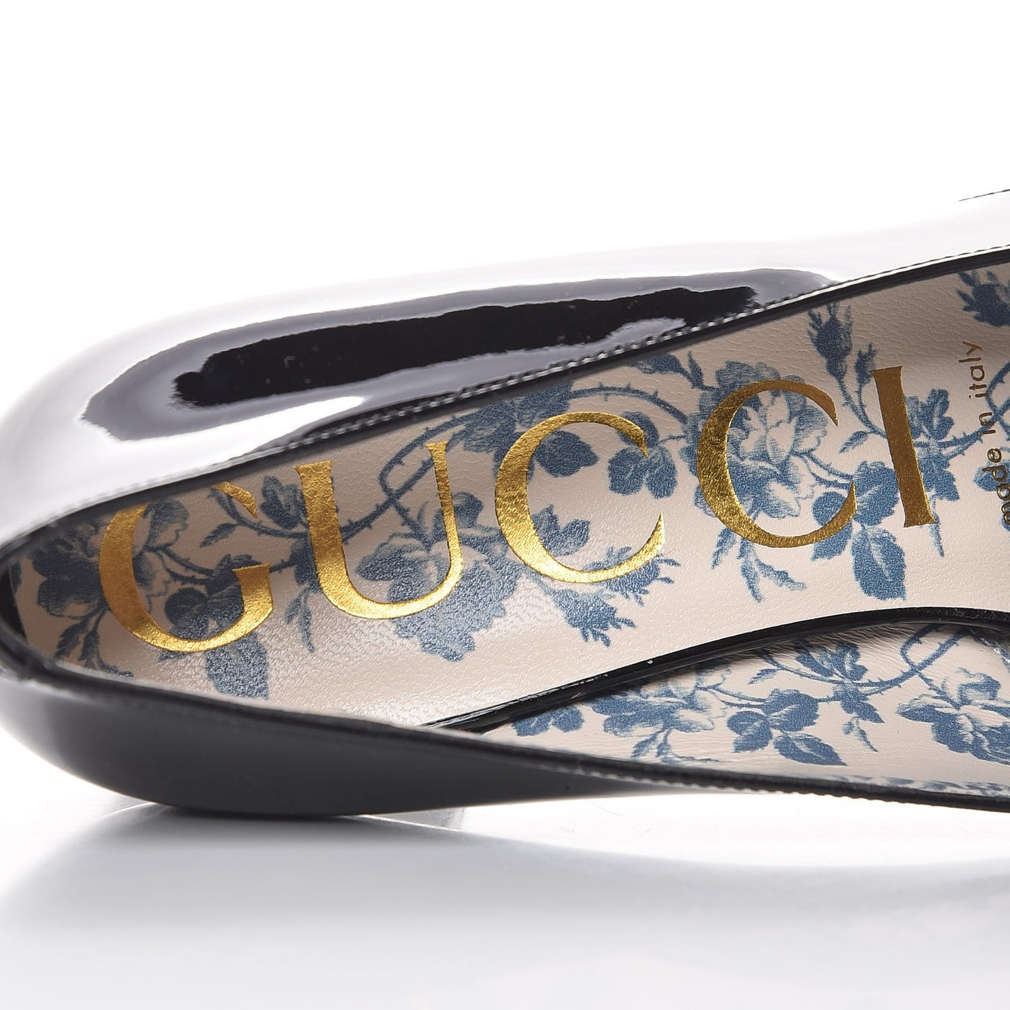 Vernice GG Victoire 55mm Loafer Pumps 37 Black