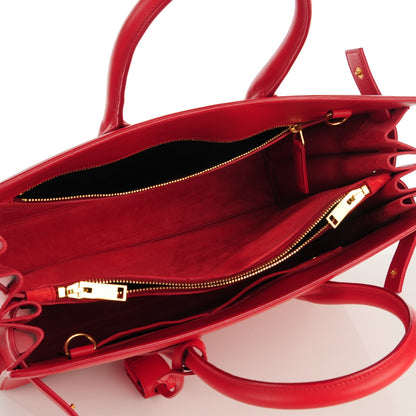 Saint Laurent Calfskin Small Sac De Jour Lipstick Red 8 of 8
