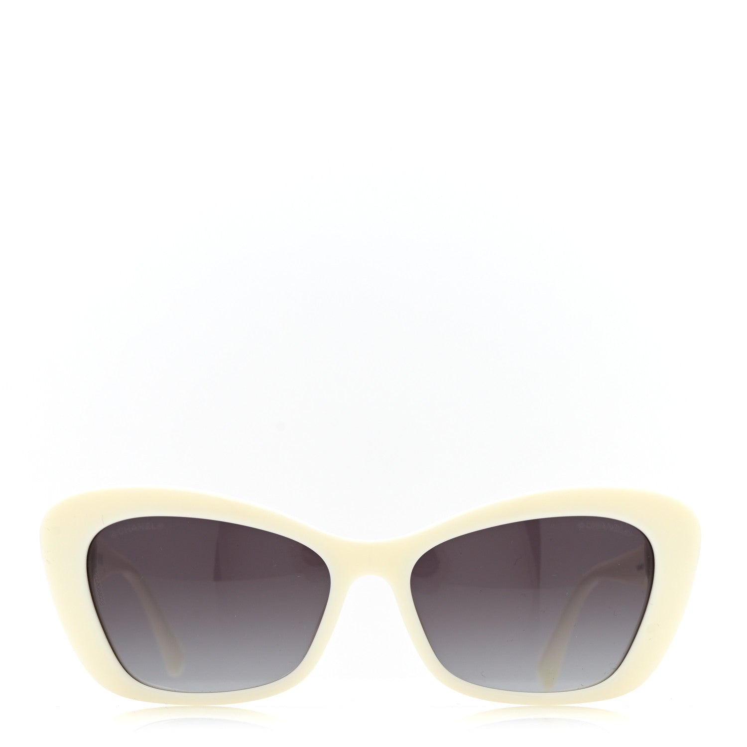 Chanel Acetate Pearl Cat Eye CC Sunglasses 5481-H-A White 2 of 8