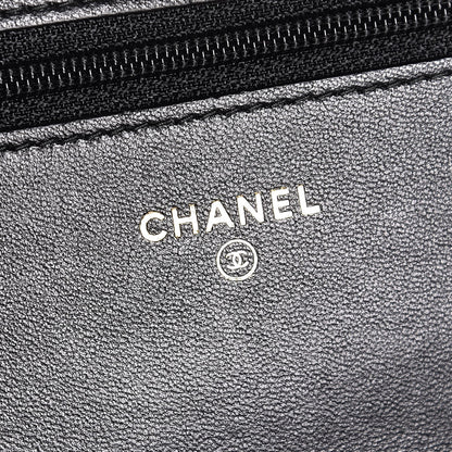 Chanel Lambskin Chevron Quilted Trendy CC Wallet On Chain WOC Black 6 of 9