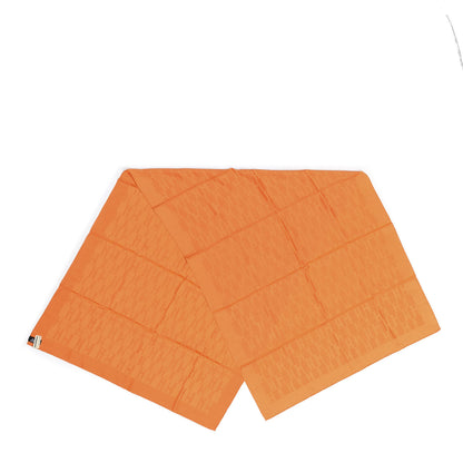 Hermes Silk Wool Faconnee Grand H Scarf Orange Vif 2 of 3