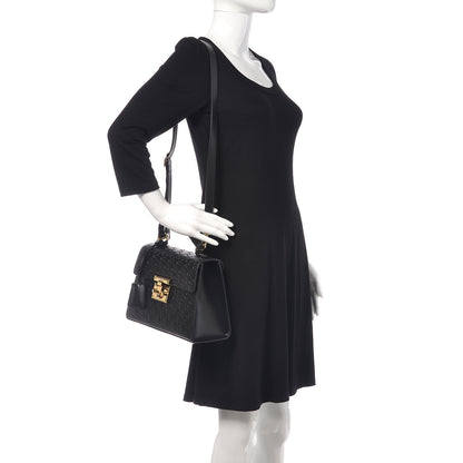 Gucci Guccissima Signature Small Padlock Top Handle Bag Black 2 of 9