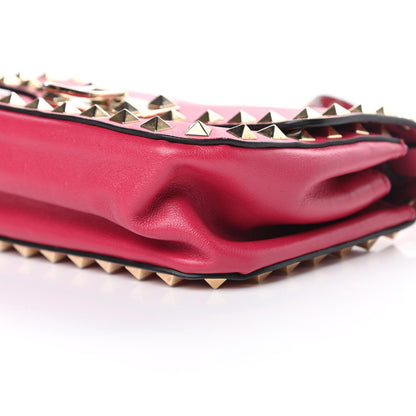 Valentino Garavani Vitello Mini Rockstud Flap Saddle Crossbody Bag Cyclamin 10 of 15
